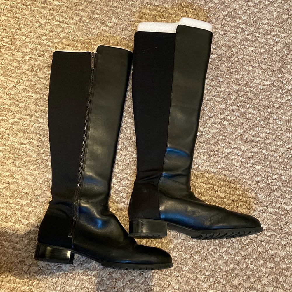 Nine West leather/fabric boots size 9